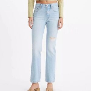 Levi's 501 Blue Denim 150th Anniversary Floral Patch Jeans Size 32